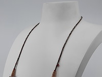 Granaatkralen collier, paar oorstekers en 1x hanger - afbeelding 15 van  19