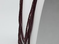 Granaatkralen collier, paar oorstekers en 1x hanger - afbeelding 16 van  19