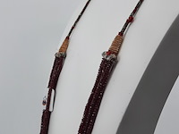 Granaatkralen collier, paar oorstekers en 1x hanger - afbeelding 17 van  19