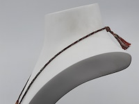 Granaatkralen collier, paar oorstekers en 1x hanger - afbeelding 18 van  19