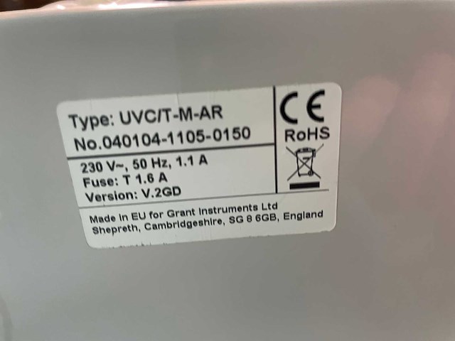 Grant-bio - uvc/t-m-ar - dna/rna uv-cleaner - afbeelding 6 van  7