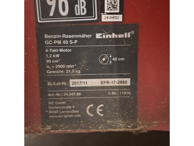 Grasmaaier, einhell, gc-pn 40 s-p, 2017 - afbeelding 10 van  11