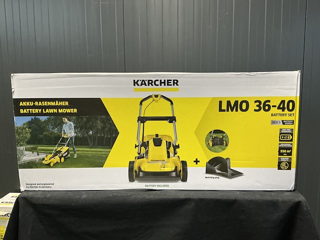 Grasmaaier kärcher, lmo36-40 battery set, geel/zwart - afbeelding 1 van  6