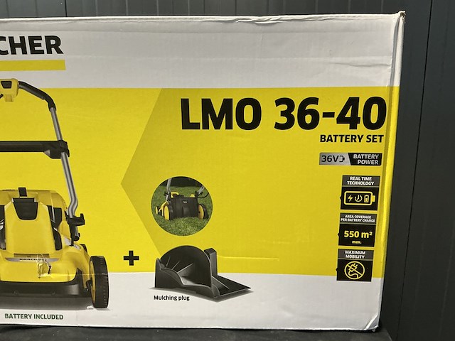 Grasmaaier kärcher, lmo36-40 battery set, geel/zwart - afbeelding 2 van  6
