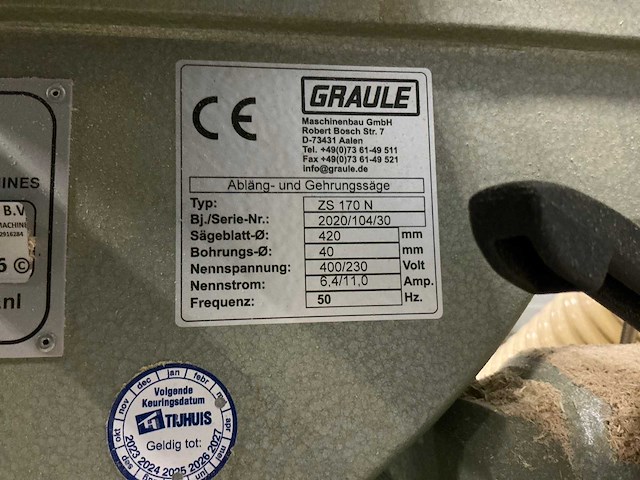 Graule - 2021 - zs170n - bladzaagmachine - afbeelding 8 van  11