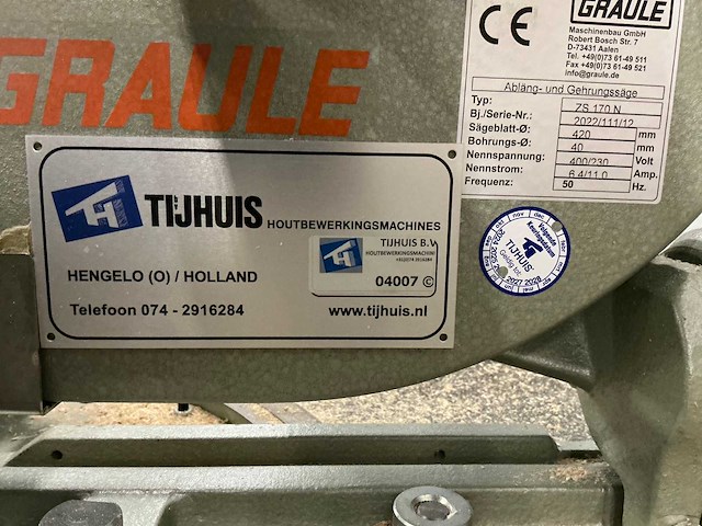 Graule - zs170n - afkortzaagmachine - 2022 - afbeelding 7 van  10
