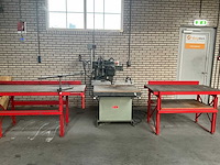 Graule verstek afkortcirkelzaagmachine v.v. aan- uitvoertafel - afbeelding 2 van  8