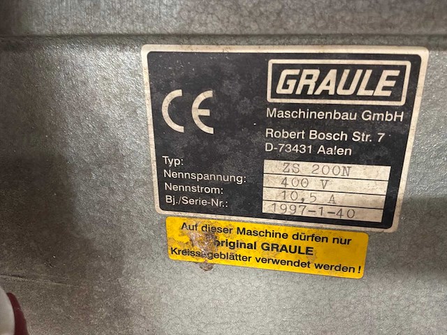 Graule zs 200n radiaalafkortzaagmachine - afbeelding 4 van  12
