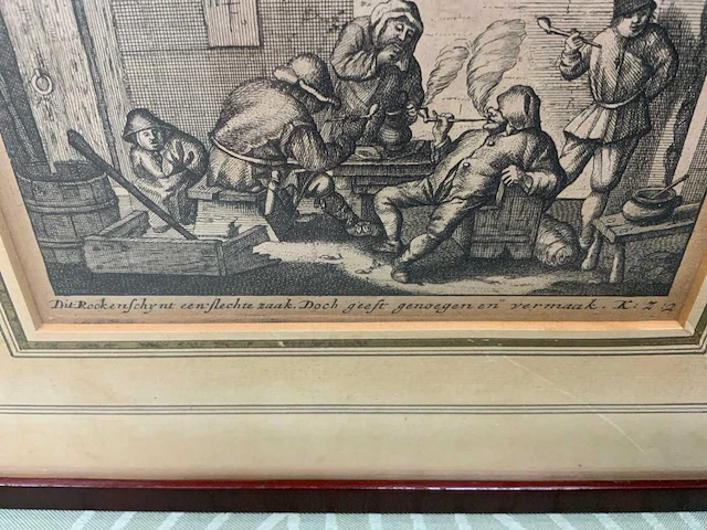 Gravure herbergcène 265x240 mm - afbeelding 5 van  6