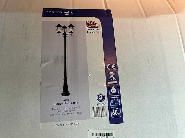 Great britisch design 3 voudig lantaarn - afbeelding 1 van  3