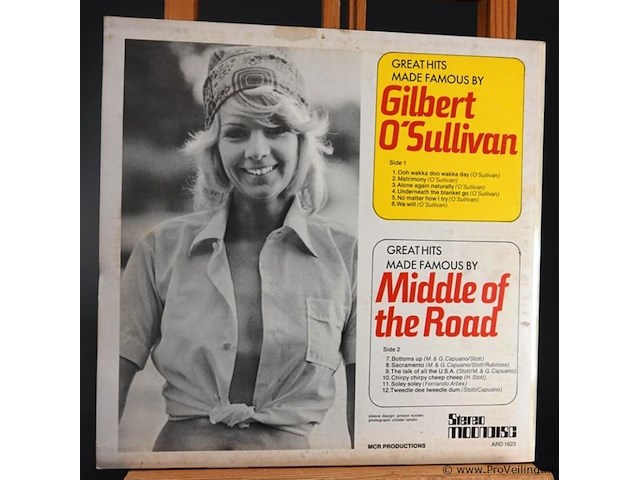 Great hits made famous by gilbert o'sullivan / great hits made famous by middle of the road - afbeelding 2 van  5