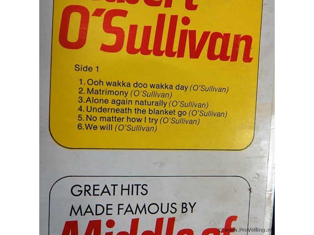 Great hits made famous by gilbert o'sullivan / great hits made famous by middle of the road - afbeelding 3 van  5