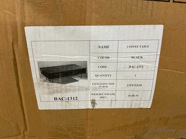 Great home bac-1312 - 135x75x50cm salontafel - afbeelding 3 van  4