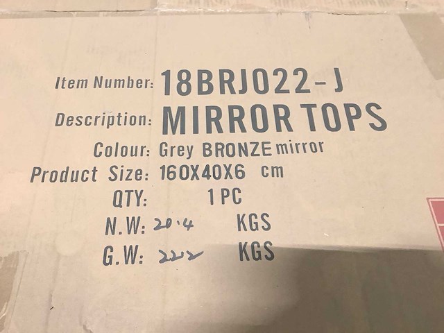 Great home grey bronze mirror 160x40x6 (12x) - afbeelding 4 van  5