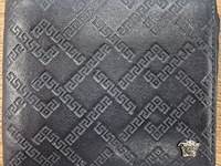 Greca-stijl leren herenportemonnee (bifold), versace, met medusa-logo