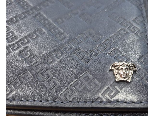 Greca-stijl leren herenportemonnee (bifold), versace, met medusa-logo - afbeelding 2 van  5