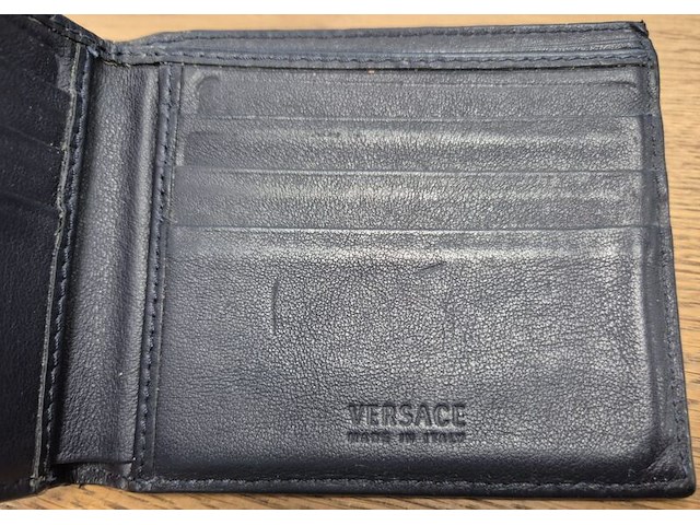 Greca-stijl leren herenportemonnee (bifold), versace, met medusa-logo - afbeelding 4 van  5