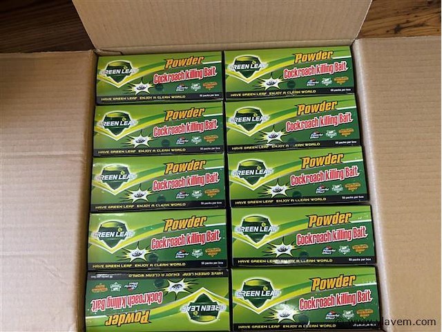 Green leaf kakkerlakken bestrijdingspoeder, 5 dozen - afbeelding 1 van  2