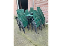 Green stackchair - canteen chair (81x) - afbeelding 3 van  6