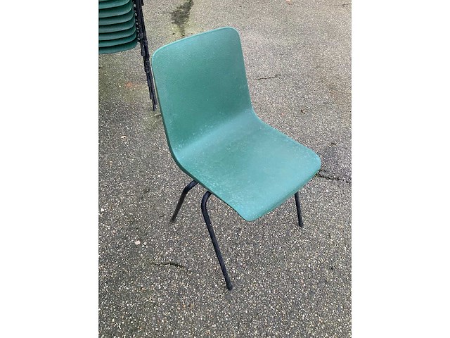 Green stackchair - canteen chair (81x) - afbeelding 6 van  6