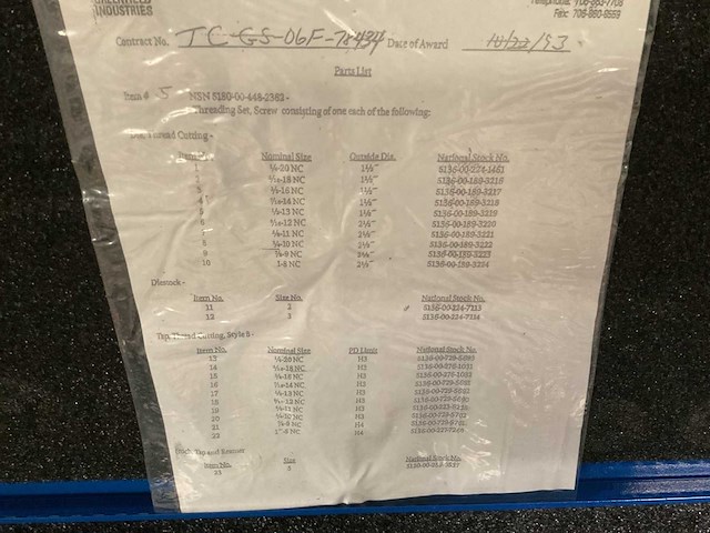 Greenfield industries draadsnijset - afbeelding 1 van  5