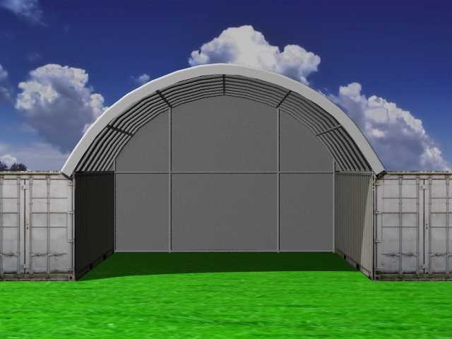 Greenland - 2025 - 12x12x4,5m - container overkapping met achterwand - afbeelding 1 van  6