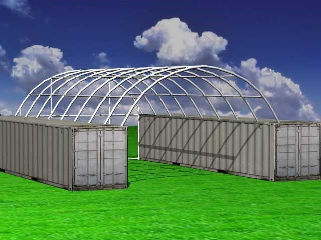 Greenland - 2025 - 12x12x4,5m - container overkapping met achterwand - afbeelding 3 van  6