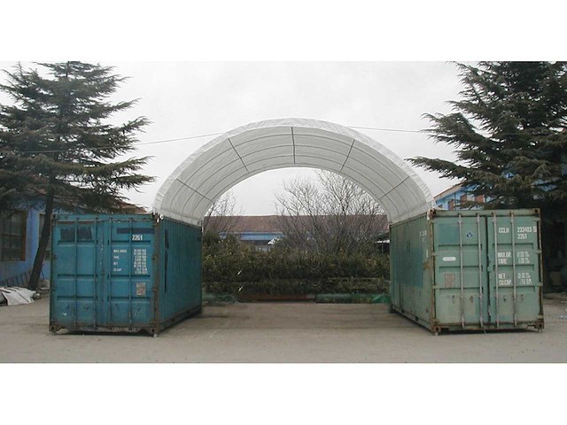 Greenland - 2025 - 6 x 6 x 2 meter - container overkapping army green - afbeelding 2 van  4