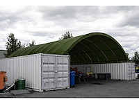 Greenland - 2026 - 12x12x4,5m - container overkapping army green - afbeelding 1 van  2