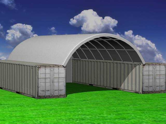Greenland - 2026 - container overkapping 40ft army green - afbeelding 2 van  5