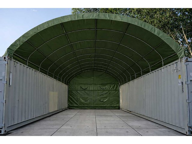 Greenland - 2026 - container overkapping 40ft army green - afbeelding 1 van  2