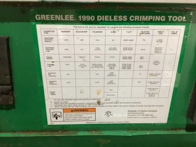Greenlee 1990 krimptang - afbeelding 4 van  5
