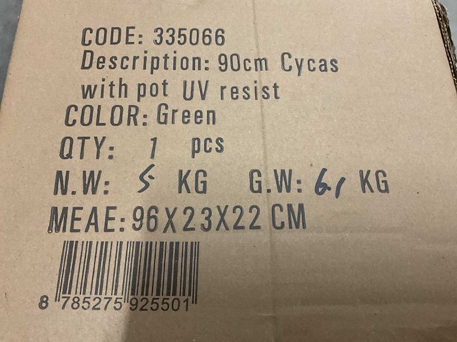 Greenmoods 90cm cycas kunstplant in pot - afbeelding 3 van  3