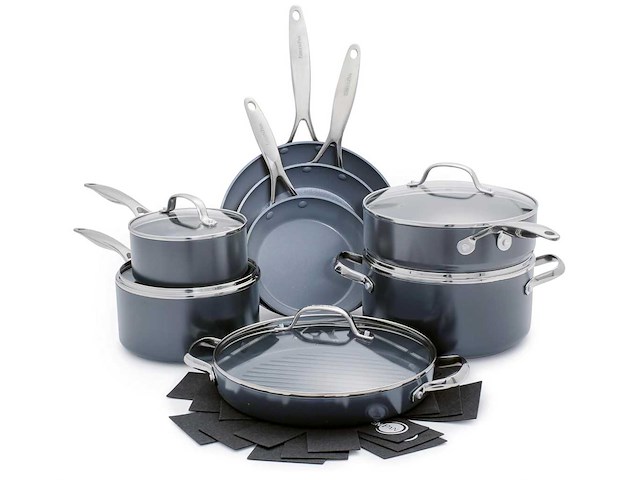Greenpan - valencia pro - pannenset - afbeelding 1 van  3