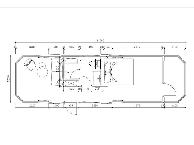Greenverso x118 11,8x3,3 m tiny house / space woning / capsule woning / chalet - afbeelding 58 van  147