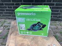 Greenworks gd24 accu cirkelzaag - afbeelding 2 van  3