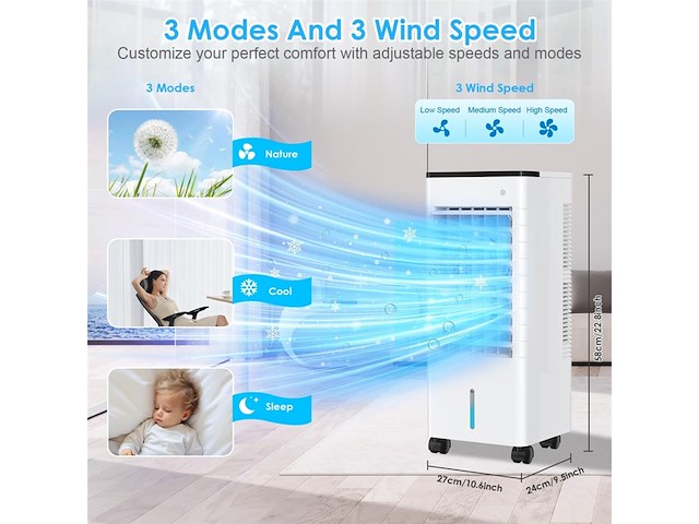 Gregali 3-in-1 mobiele airconditioner - afbeelding 3 van  6