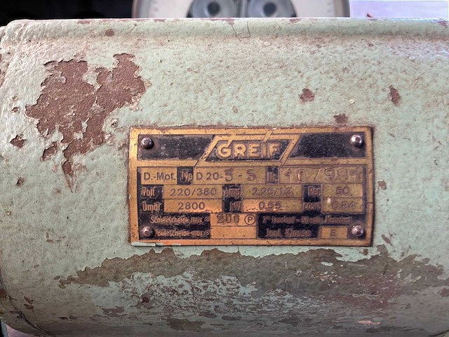 Greif d20-5-5 bankslijpmachine - afbeelding 5 van  5