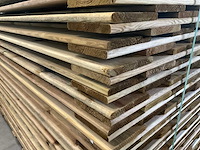 Grenen - 17-planks - houten tuinscherm geïmpregneerd 180x180 cm (2x) - afbeelding 2 van  3