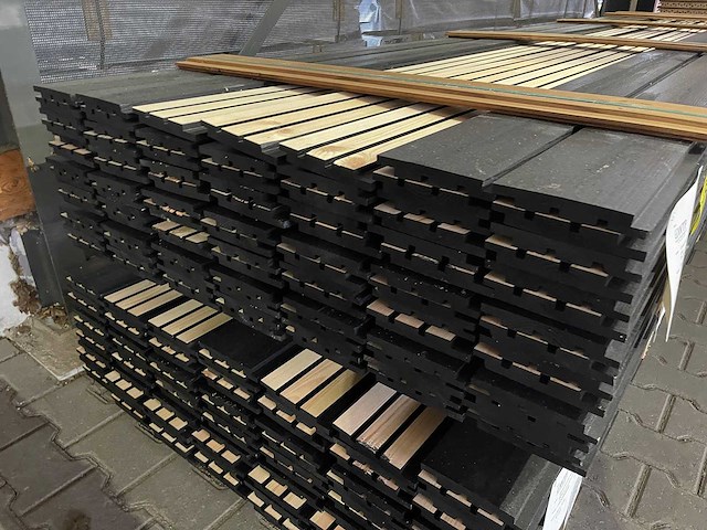 Grenen acoustic design- triple- deens profiel zwart gecoat 4500x142x22mm (44x) - afbeelding 3 van  3