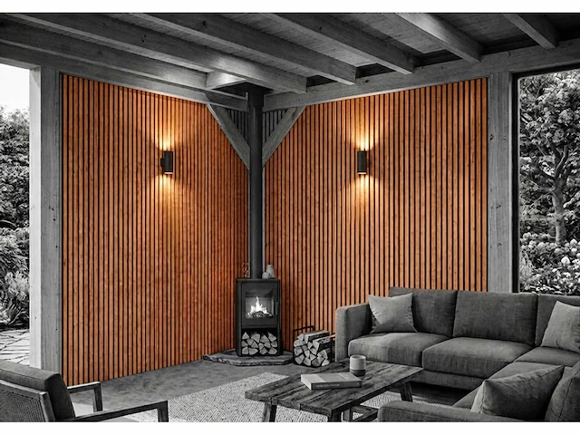 Grenen acoustic design profiel 4500x142x22mm (80x) - afbeelding 1 van  4