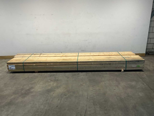 Grenen balk 450x12.5x7.5 cm (30x) - afbeelding 3 van  6