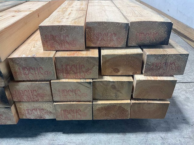 Grenen balk 450x12.5x7.5 cm (30x) - afbeelding 5 van  6