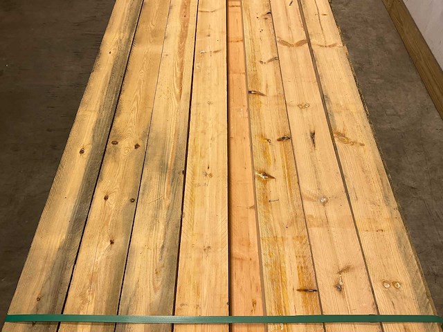 Grenen balk 450x12.5x7.5 cm (30x) - afbeelding 3 van  5