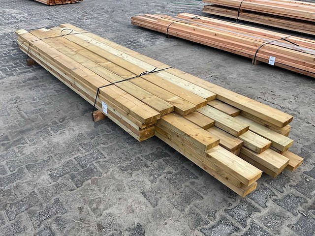 Grenen balk 4.5x16 cm (30x) - afbeelding 1 van  5