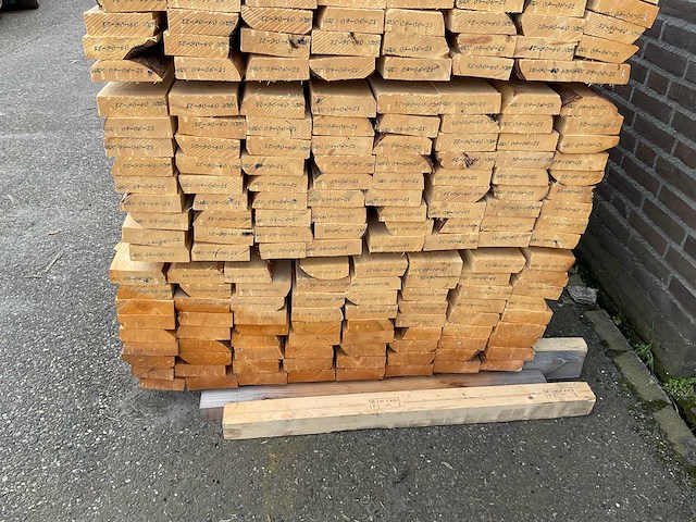 Grenen balk 500x12,5x4 cm (35x) - afbeelding 2 van  3