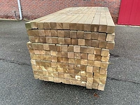 Grenen balk geïmpregneerd 210x8.8x8.8 cm (75x) - afbeelding 3 van  5