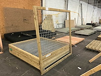 Grenen betonijzer trellis in kader hek 180x180 cm (9x) - afbeelding 3 van  8