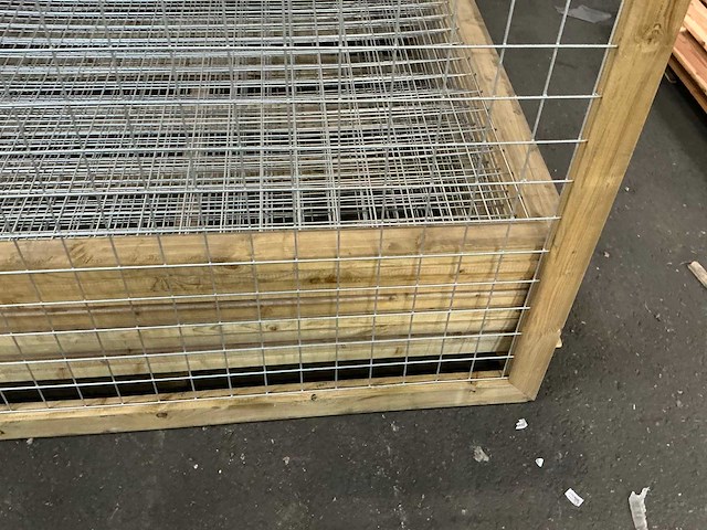 Grenen betonijzer trellis in kader hek 180x180 cm (9x) - afbeelding 4 van  8