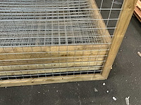 Grenen betonijzer trellis in kader hek 180x180 cm (9x) - afbeelding 4 van  8